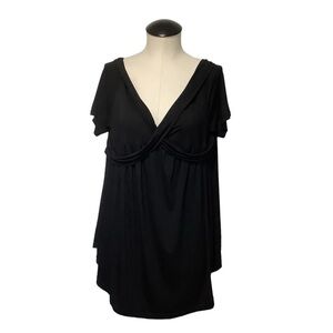 MEANEOR‎ NWT Black Knit Empire Waist Top - Size L